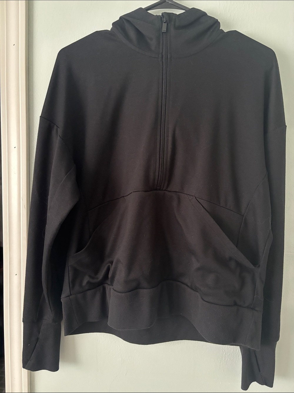 all in motion Black Half-Zip Hoodie Sweatshirt